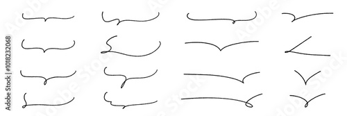 鉛筆の質感がある、手書きのかわいい吹き出しセット