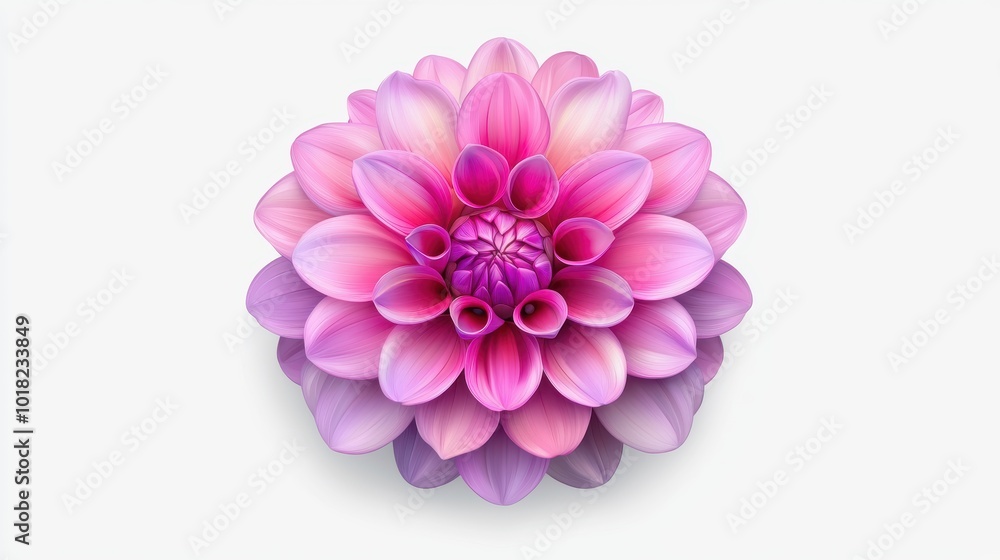 Vibrant Floral Design on White Background Vibrant Floral Design on White Background