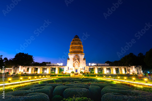 Stone castle at Koh Klang nam public park in Sisaket Thailand. photo