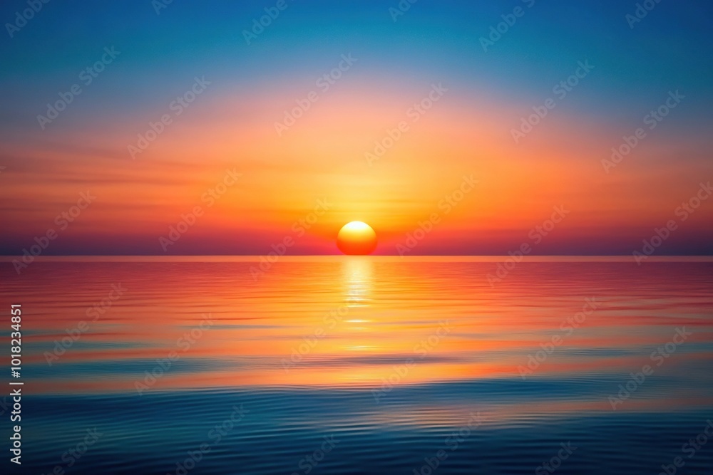 Obraz premium Minimalist sunset color gradient interpretation