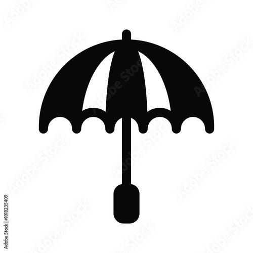 A simple umbrella icon symbolizing protection, rain, or weather