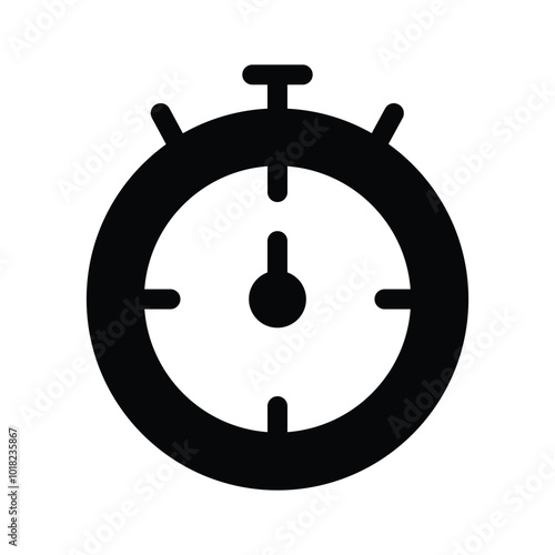 Stopwatch vector symbolizing time, countdown, or tracking activities