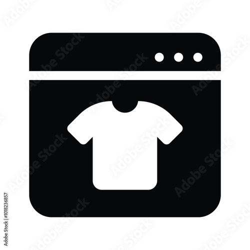 A shirt displayed on a webpage, representing online shopping or e commerce vector
