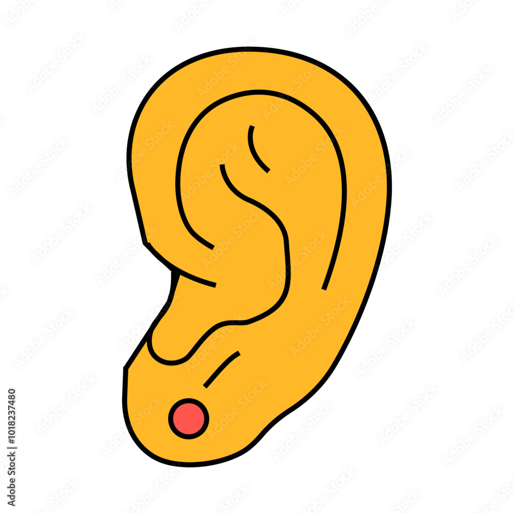 earlobe piercing fashion beauty line icon vector. earlobe piercing fashion beauty sign. isolated symbol illustration earlobe piercing fashion beauty line icon vector. earlobe piercing fashion beauty sign. isolated symbol illustration