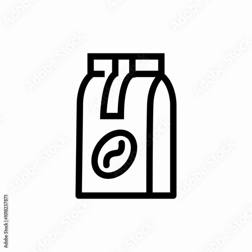 coffee beans pack icon sign vector