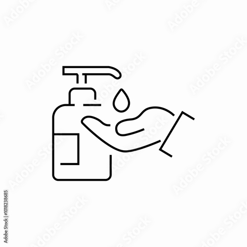 sanitizer hand icon sign vector