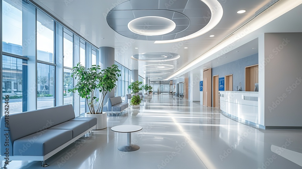 Fototapeta premium Modern surgical operating room equipped with advanced technology and monitoring systems in a hospital setting