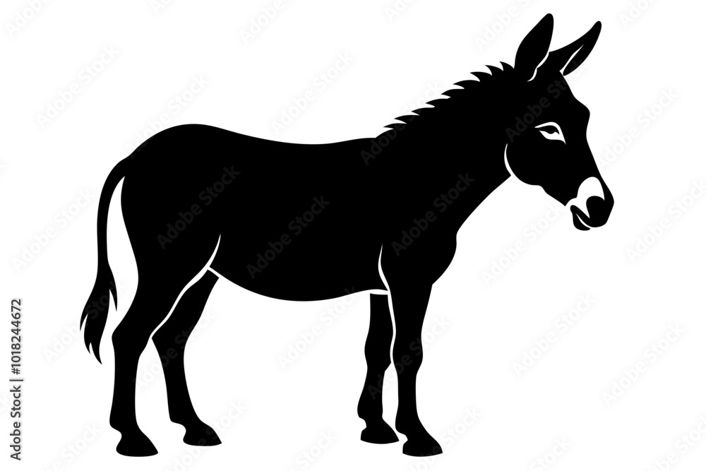 donkey silhouette vector illustration donkey silhouette vector illustration