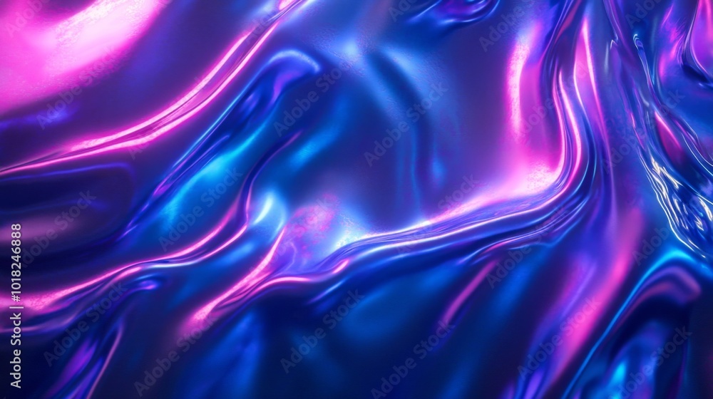 Fototapeta premium Abstract Liquid Texture with Vibrant Blue and Pink Hues