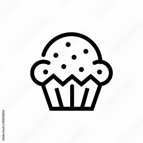 cupcake muffin icon sign vector