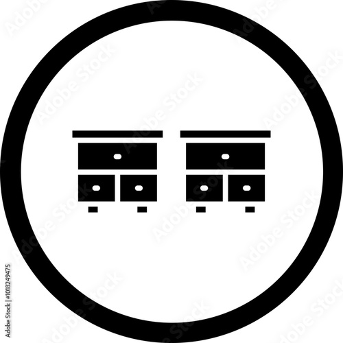 Bedside Table Icon Design