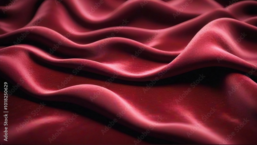 Close-up of soft, folded red fabric, creating a luxurious and elegant texture. Close-up of soft, folded red fabric, creating a luxurious and elegant texture.