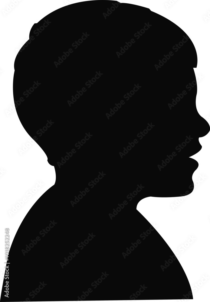 a boy head silhouette vector a boy head silhouette vector