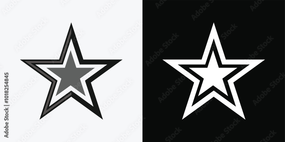 Star Logo Design isolated on white background Star Logo Design isolated on white background