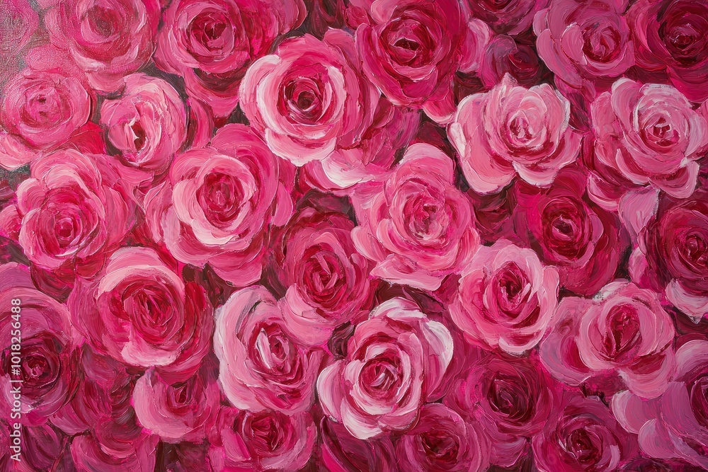Bright pink roses layered together, with each petal contributing to a vibrant display bursting with energy and joy with generatife ai Bright pink roses layered together, with each petal contributing to a vibrant display bursting with energy and joy with generatife ai