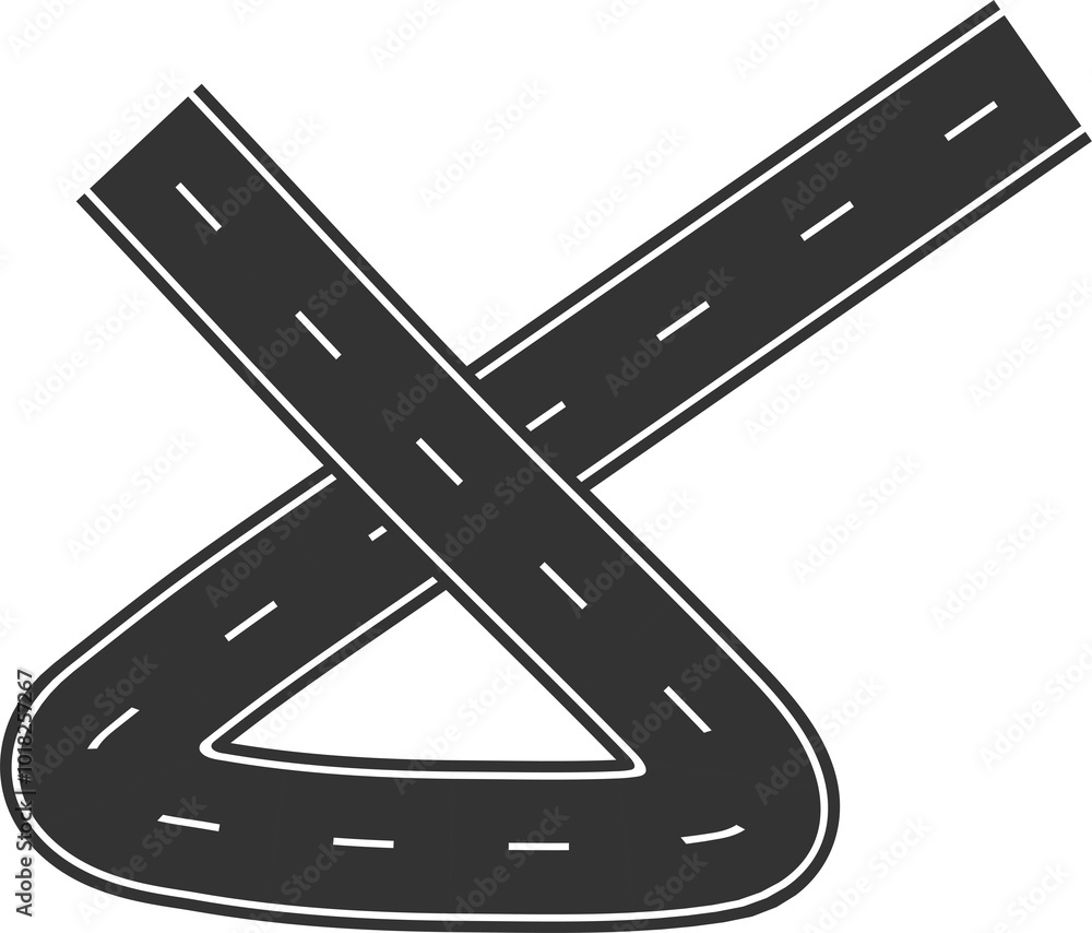 Fototapeta premium Street and road elements for city map, highway, traffic