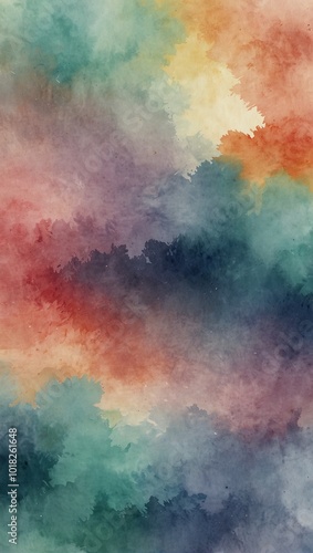 abstract watercolor background with clouds