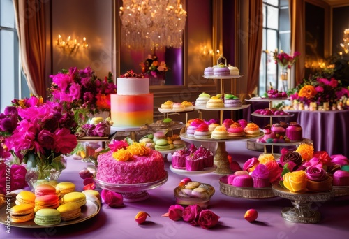 vibrant delectable dessert arrangements featuring colorful exquisite tempting designs every occasion, presentation, treat, sweet, delicious, cream