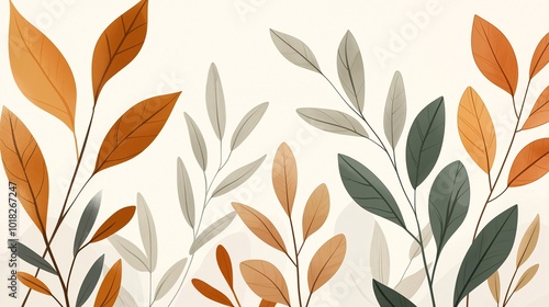 Elegant Leaves Arrangement in Soft Tones