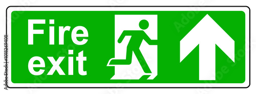 Fire exit up sign