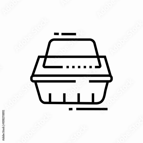 food container icon sign vector