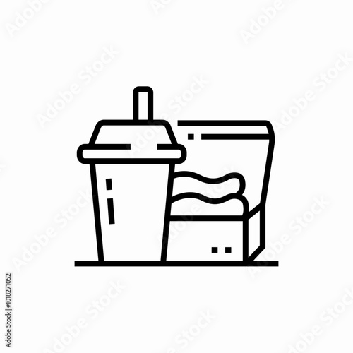 hot dog drink icon sign vector