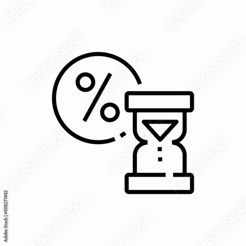 interest payment time icon sign vector