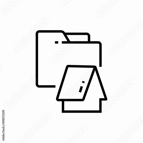 real estate folder icon sign vector