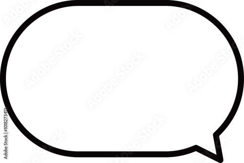 シンプルな漫画のふきだし・吹き出し　丸い