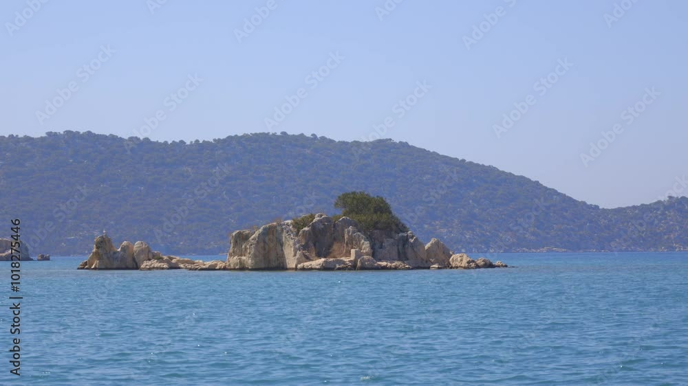 Panoramic view of Antalya coast. Landscape view of Mediterranean coast, Antalya, Turkey. Taken from hand. High quality 4k footage Panoramic view of Antalya coast. Landscape view of Mediterranean coast, Antalya, Turkey. Taken from hand. High quality 4k footage