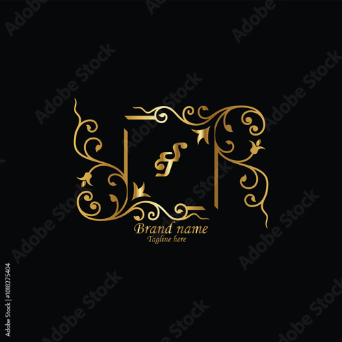 Web creative initial s j latter logo design with modern business vector template. luxury new  s j logo design. creative isolated s j monogram logo design with golden color