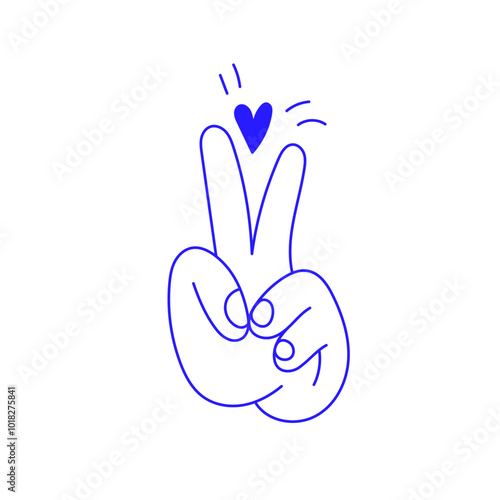 Vector line simple illustrations, hands and gesture in outline style, sticker gesture, print and poster design