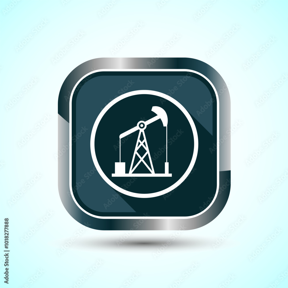 Oil Pump Icon Design Illustration, Industrial Icon For Apps and Websites, Gray Shadow Button Design Oil Pump Icon Design Illustration, Industrial Icon For Apps and Websites, Gray Shadow Button Design