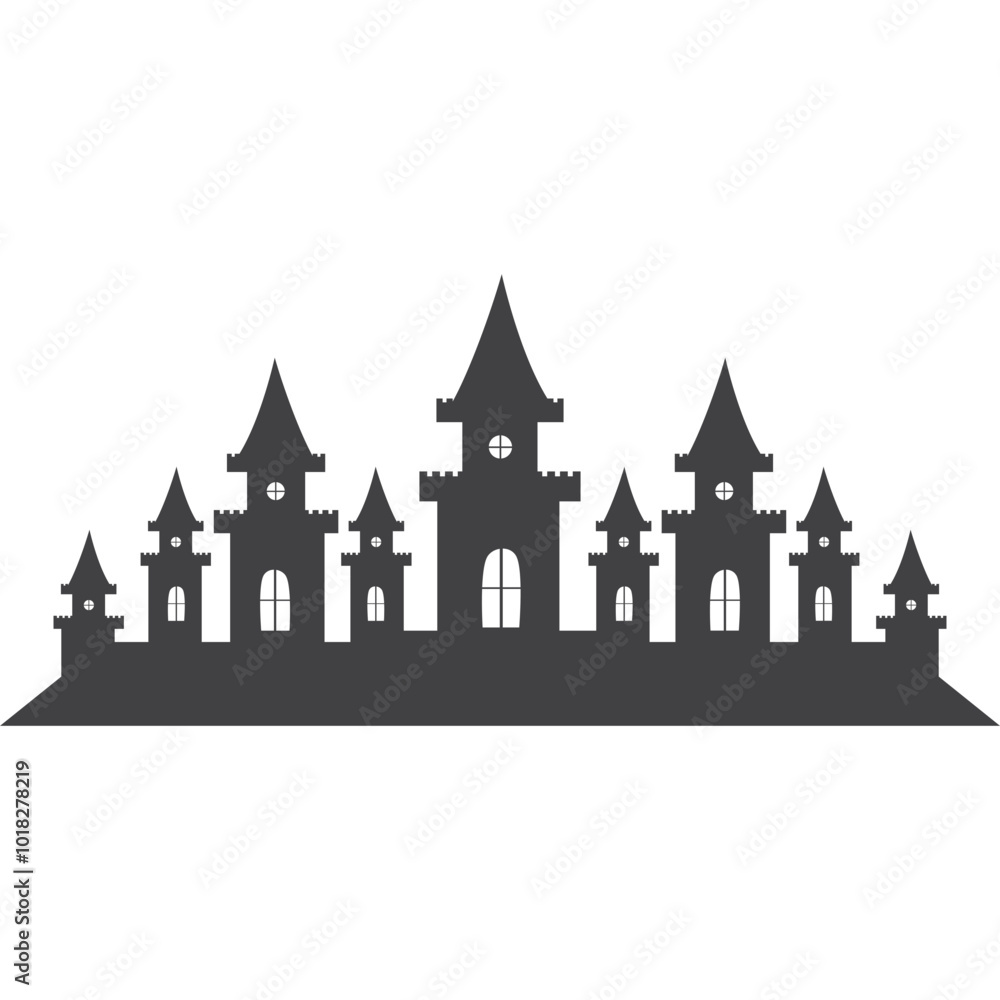 Obraz premium Halloween House Silhouette