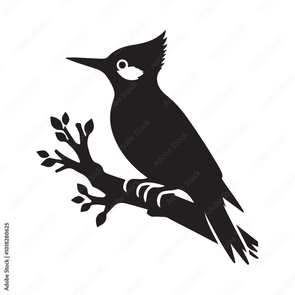 Fototapeta premium woodpecker of a silhouette vector