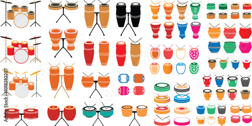 Canvas Print Drums vector arts illustration