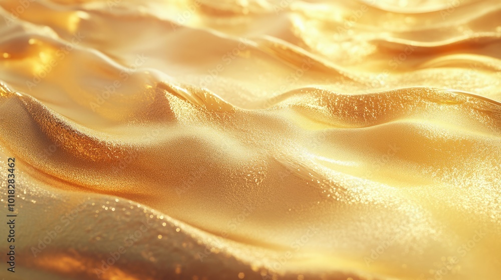 Golden waves flowing across an abstract surface, with soft gradients and shimmering light creating a dynamic, luxurious scene Golden waves flowing across an abstract surface, with soft gradients and shimmering light creating a dynamic, luxurious scene