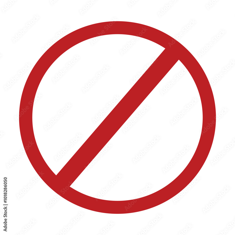 Obraz premium no sign vector in red