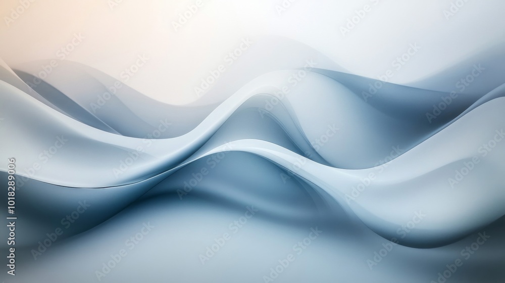 Fototapeta premium Abstract Blue and White Wavy Background