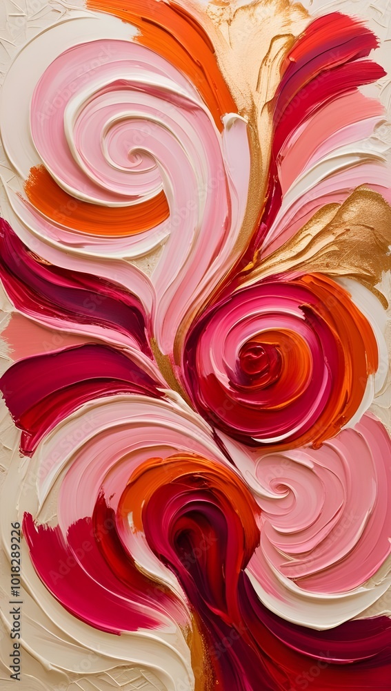 abstract flower background (digital oil painting) abstract flower background (digital oil painting)