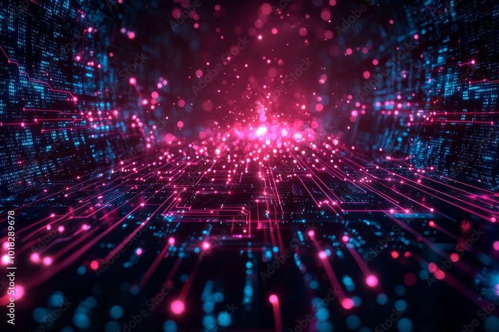 Digital Technology background of data and network Digital Technology background of data and network