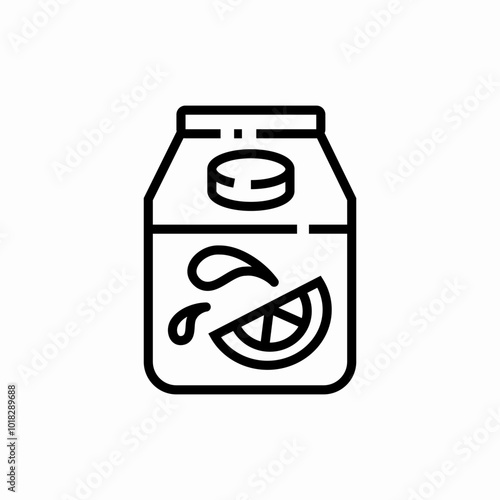 fruit infused water icon sign vector