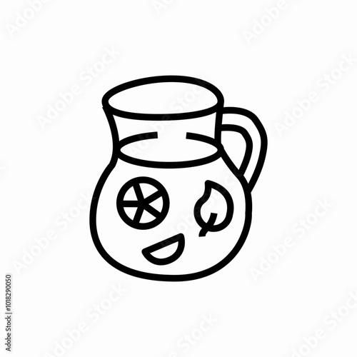 jug lemonade icon sign vector