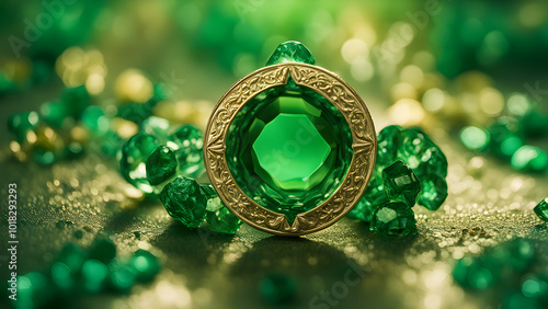 Saint Patrick's day background, Saint Patrick's day wallpaper, Saint Patrick's day concept aesthetic, ai generated