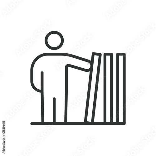 Impact, in line design. Impact, influence, effect, change, consequence, outcome, significance on white background vector. Impact editable stroke icon