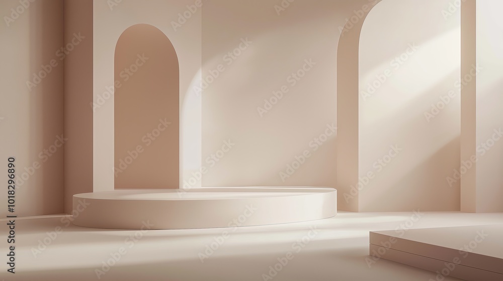 photo backdrop with bold abstract geometric shapes in neutral tones with smooth gradients and soft lighting photo backdrop with bold abstract geometric shapes in neutral tones with smooth gradients and soft lighting