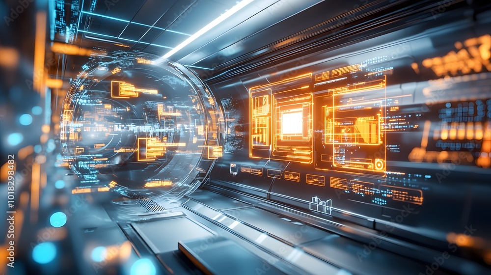 Fototapeta premium Futuristic Interface.