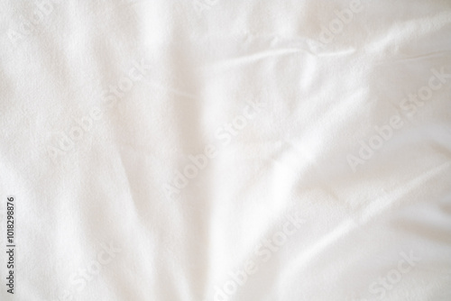 Wallpaper Mural Abstract White Bedding Sheets or White wrinkled fabric background texture and Texture with copy-space :Creased or wrinkled white fabric,Soft focus Torontodigital.ca