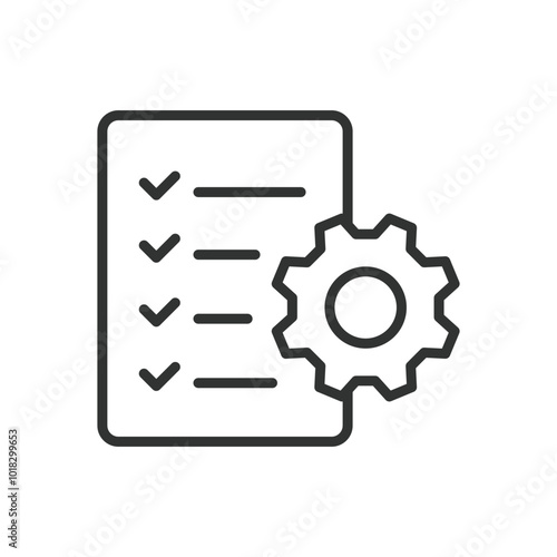 Testing, in line design. Testing, quality assurance, evaluation, analysis, assessment, experiments, validation on white background vector. Testing, in line design editable stroke icon