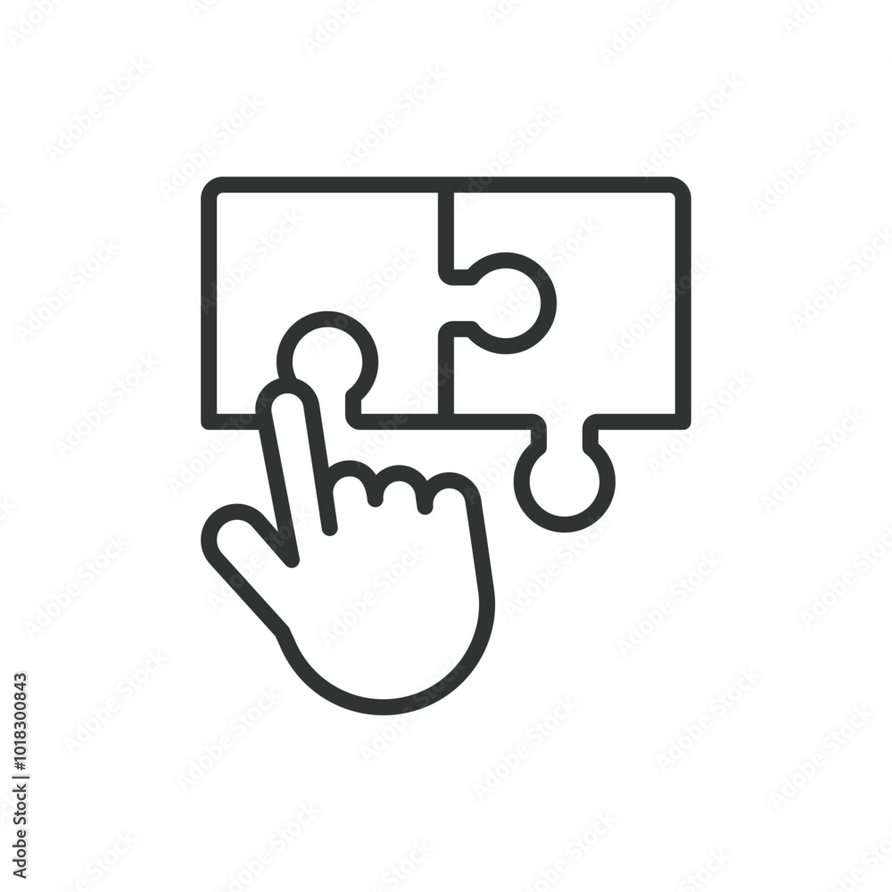 Solution, in line design. Solution, problem-solving, answer, approach, strategy, resolution, creativity on white background vector. Solution, in line design editable stroke icon Solution, in line design. Solution, problem-solving, answer, approach, strategy, resolution, creativity on white background vector. Solution, in line design editable stroke icon
